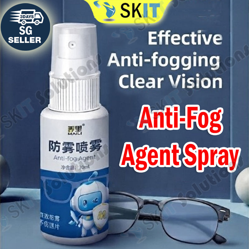 30ml Glasses Anti Fog Spray Lens Cleaner Anti Mist Spectacle Goggles Helmet Visor HD Clear Vision