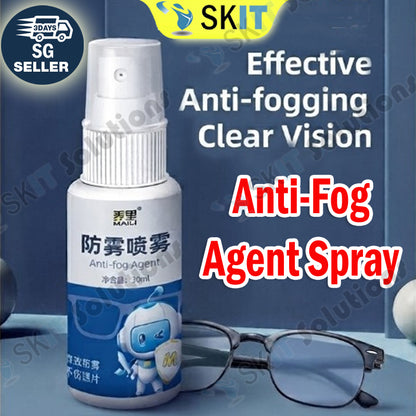 30ml Glasses Anti Fog Spray Lens Cleaner Anti Mist Spectacle Goggles Helmet Visor HD Clear Vision
