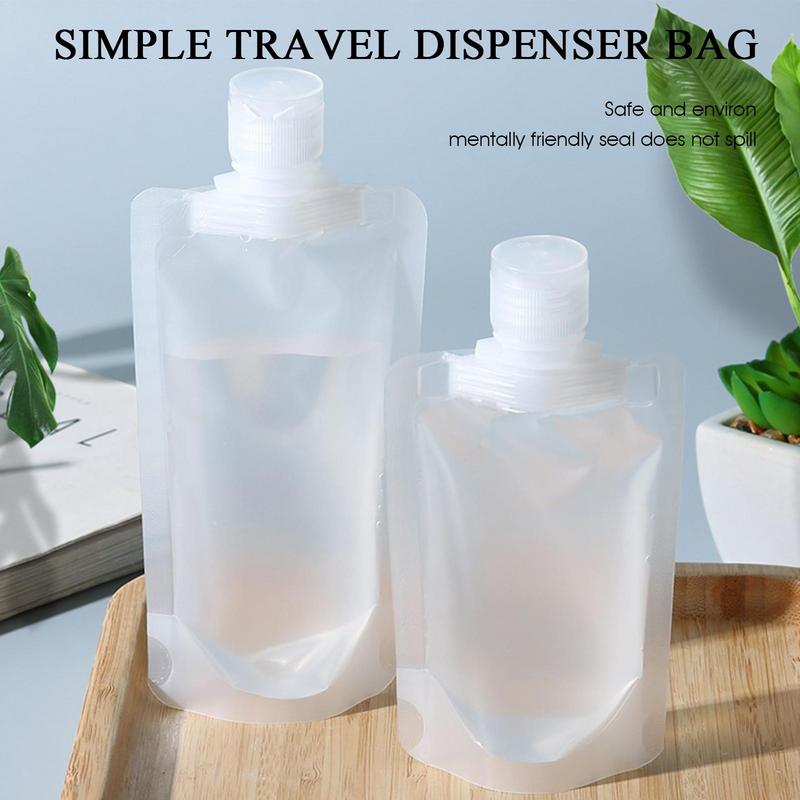 Travel Sub Bag Clamshell Packaging Bottle Container Liquid Sanitizer Lotion Shampoo Makeup Cosmetic Free Funnel Label