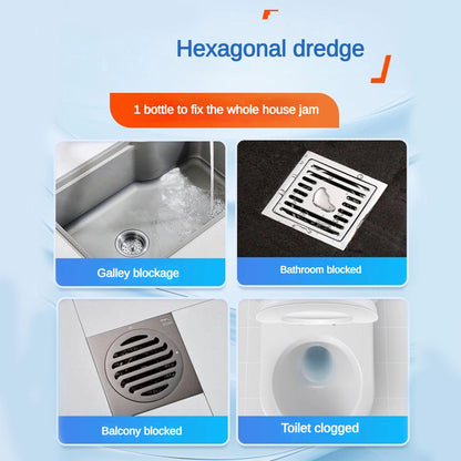 500ml Duer Pipe Dredge Gel Powerful Clog Remover for Toilet Kitchen Sewer Drain Cleaner Deodorizer