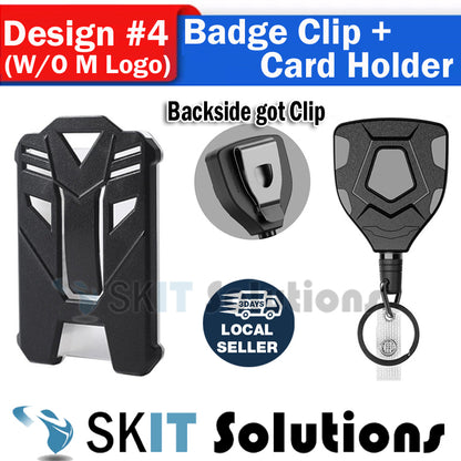 Heavy Duty Retractable Badge Reel Keychain Id Holder Card Clip Student ID Worker Tag Cover Case