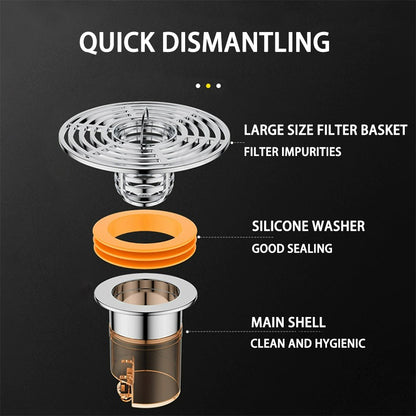 Universal Floor Drain Core Anti Odor Anti Insect Drainage Filter Sewer Pipe Plug for 32-45MM Hole