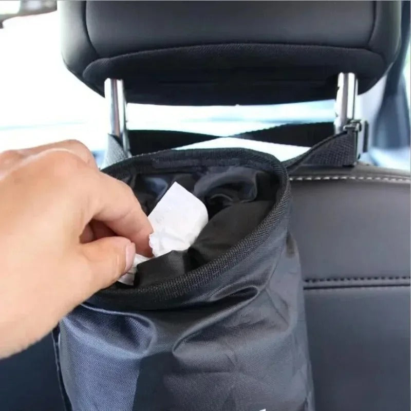 2PCS Car Garbage Bag Trash Can Back Seat Headrest Portable Foldable Leakproof Storage Organizer