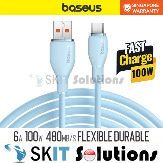 Baseus Pudding Series Fast Charging Cable USB to Type-C 100W 6A 1.2m Data Sync Charger Mobile Phone