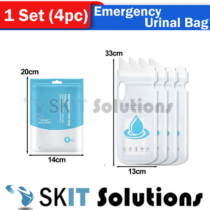 4Pcs/Set Emergency Disposable Urine Vomit Bag Portable Travel Pee Urinal Car Camping Travel Unisex