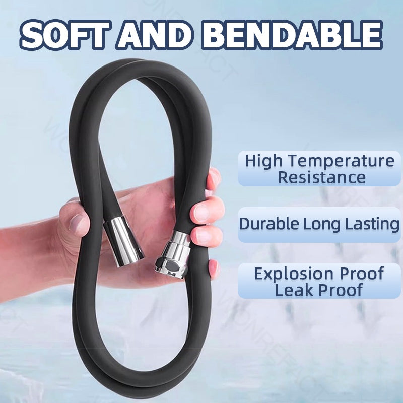 1.5M 2M Flexible Hose Bathroom Toilet Silicone Handheld Showerhead Tube for Bidet Spray Shower Head