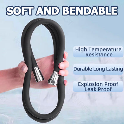 1.5M 2M Flexible Hose Bathroom Toilet Silicone Handheld Showerhead Tube for Bidet Spray Shower Head