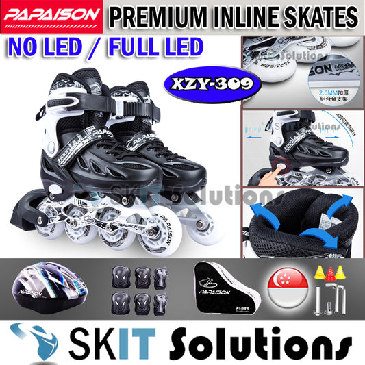 PAPAISON XZY-309 Premium Inline Roller Skates Blade Hard Boot Scooter Skating for Beginner Kids to Adults