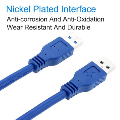 USB 3.0 Type A Male to Type A Male Extension Data Sync Cord Cable Blue For Radiator Hard Disk USB3.0 AM TO AM Data Cable