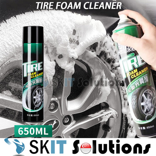 Car Tire Foam Cleaner Automotive Tyre Wheel Rim Wax Shine Polish Coating Spray Lotion Cleaner Care