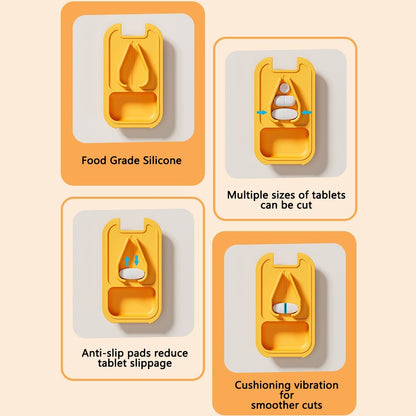 Adjustable Pill Cutter Splitter Crusher with Storage Box Medicine Tablet Easy Divider Organizer Case