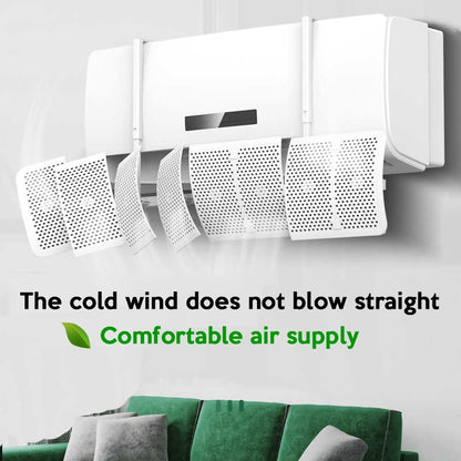 8 Leaf Air Conditioner Wind Deflector Anti Direct Blowing Adjustable Aircon Shield AC Windshield