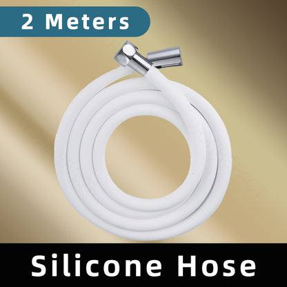 1.5M 2M Flexible Hose Bathroom Toilet Silicone Handheld Showerhead Tube for Bidet Spray Shower Head