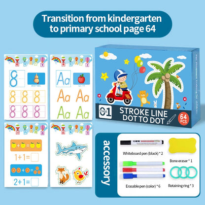 Magic Tracing Workbook Preschool Education Exercise Book Montessori Toy Erasable Pen Control Training Logical Thinking