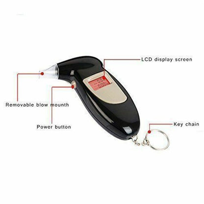 Portable Digital Breath Alcohol Tester LCD Breathalyzer Detector Car DUI Meter Analyzer Test Tool