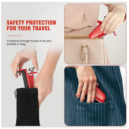 Portable Door Lock Door Stop Jam Alarm Travel Security Jammer Self Defense Home Anti-Theft Safety