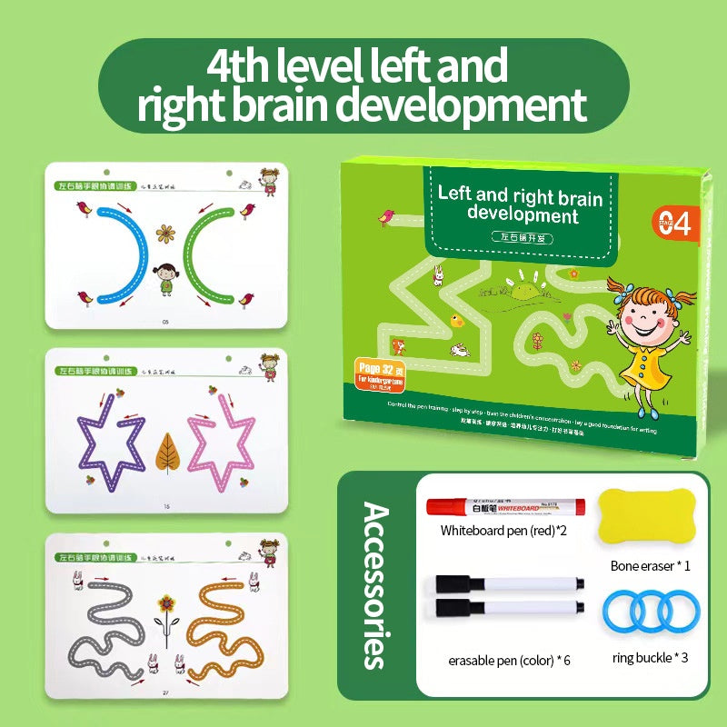 Magic Tracing Workbook Preschool Education Exercise Book Montessori Toy Erasable Pen Control Training Logical Thinking