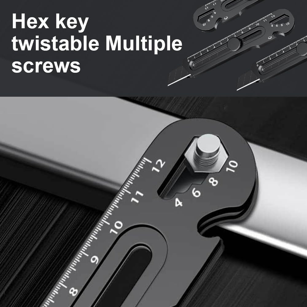 6in1 Stainless Steel Utility Knife Cutter Penknife Blade Ruler Wrench Screwdriver Pen Knives Tool