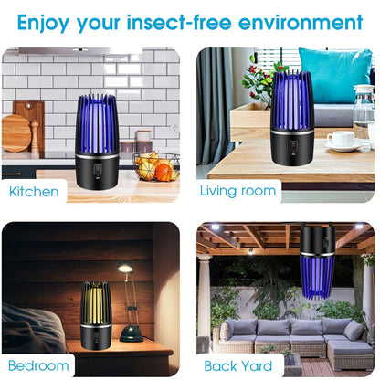 4000mah Mosquito Killer Lamp USB Rechargeable Portable Trap Repellant Electric Home UV LED Zapper