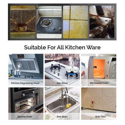 Kitchen Oil Cleaner Spray Grease Stain Remover Oven Foam Range Hood Degreaser Cleaning Agent 500ml