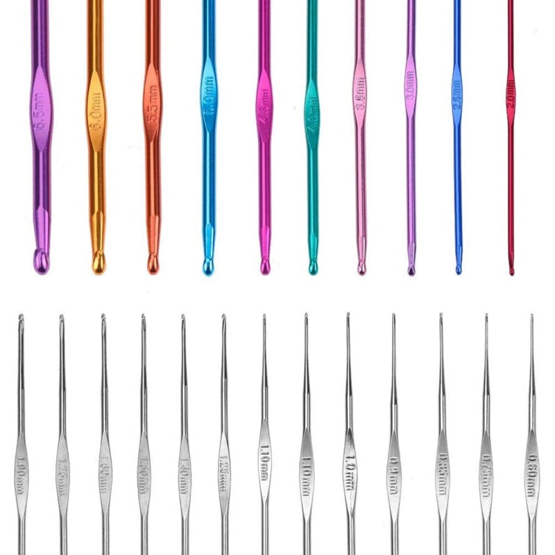 127pcs Crochet Hook Set Yarn Knitting Needles Sewing Tools DIY Craft Weave Needle Kit Accessories