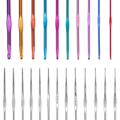 127pcs Crochet Hook Set Yarn Knitting Needles Sewing Tools DIY Craft Weave Needle Kit Accessories