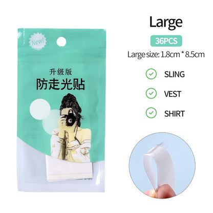 36PCS Anti-Exposure Fashion Tape Invisible Double Sided Adhesive Safe Lingerie Dress Clothes Fix