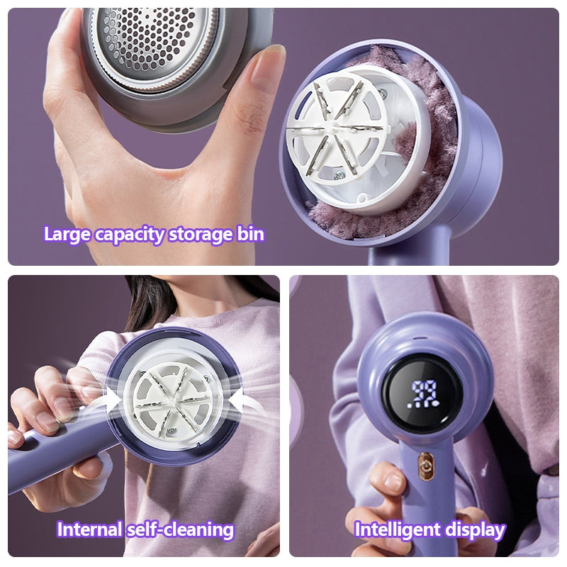 【SKIT】Fabric Shaver Defuzzer Electric Lint Remover Rechargeable USB Sweater Shaver Hair Ball Trimmer