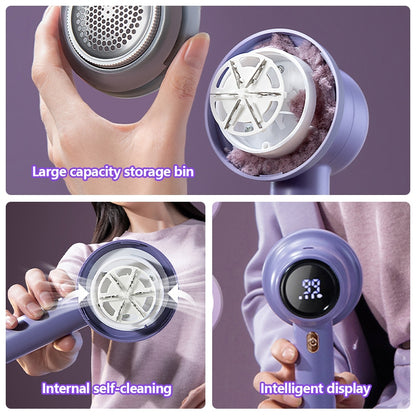 【SKIT】Fabric Shaver Defuzzer Electric Lint Remover Rechargeable USB Sweater Shaver Hair Ball Trimmer