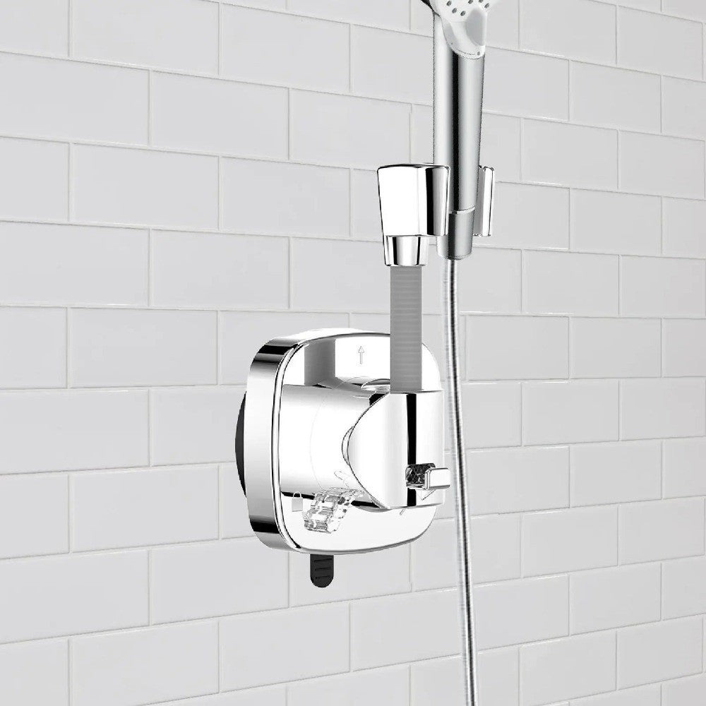 Adjustable Shower Head Suction Cup Holder Showerhead Bracket No Drill FREE Wall Mount Bathroom Bidet