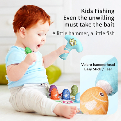 Fishing Baby Plush Cotton Montessori Pulling Toys Fish Educational Carrot Pull Number Color Cognition Developing Game Kids