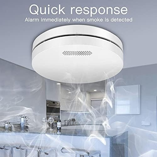 SCDF Listed Smoke Detector Wireless 10 Year Battery Home Smart Life Tuya WiFi Mobile App Fire Alarm
