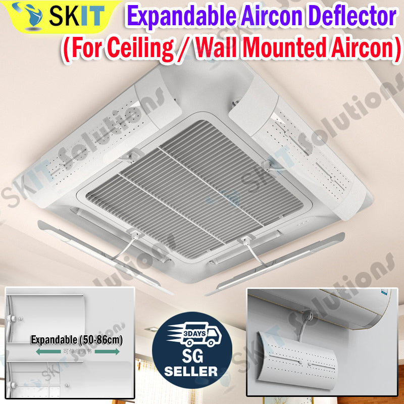 Central Aircon Ceiling Cassette / Wall Mounted Air Conditioner Wind Deflector AC Wind Baffle Shield