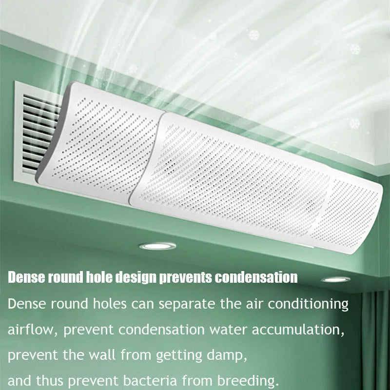 Central Aircon Wind Deflector for Grid Vertical Horizontal Ceiling Duct Airflow Diverter Air Conditioner Vent Shield Guide