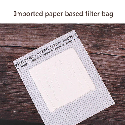 Disposable 50pcs Coffee Filter Paper Dripper Hanging Ear Style Disposable Drip Bag for Office Travel