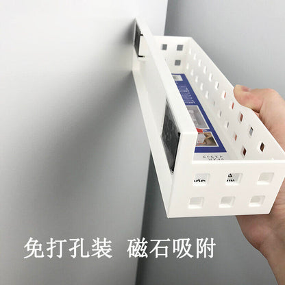 Magnetic Storage Basket Fridge Rack Bathroom Kitchen Hanging Shelf Organizer Box Easy Portable Compartment Magnet