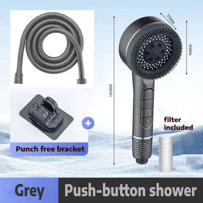 German Premium Shower Head Handheld High Pressure Showerhead Spa Massage Filtered Spray Gun Bathroom