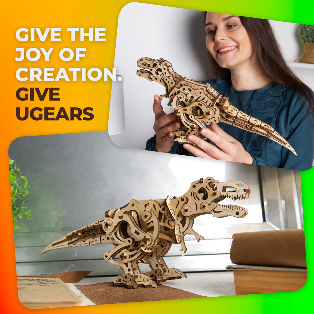 UGEARS Tyrannosaurus Rex 3D Mechanical Model Puzzle DIY Kits