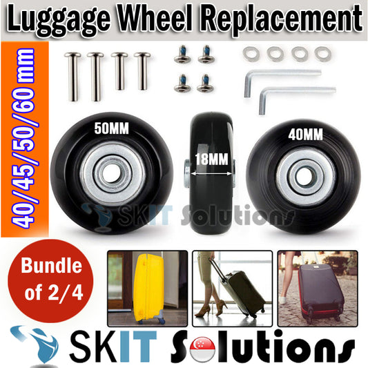 2/4 Pcs Luggage Wheels Replacement Travel Suitcase Wheel Repair Tool Screws Axles Kit Accessories