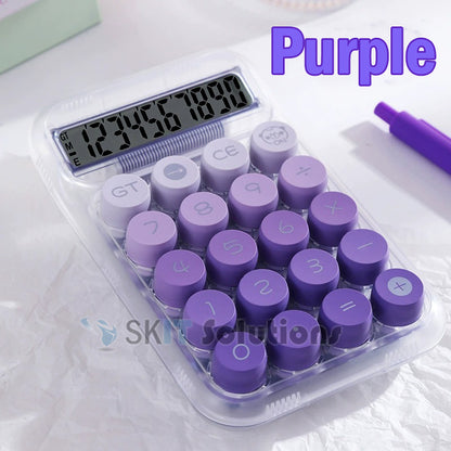 Gradient Color Calculator Large Display Transparent Dopamine Design Mechanical Style Student Office Use