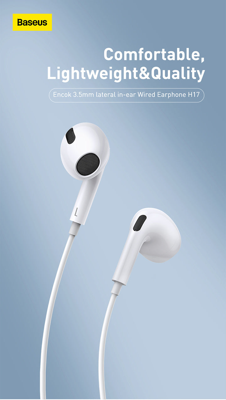 Baseus Encok H17 3.5mm Jack Wired In-Ear Lateral Earphone