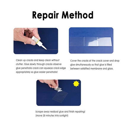 Car Glass Nano Repair Fluid Crack Repair Solution Kit Auto Windshield Resin Tools Automotive Windscreen