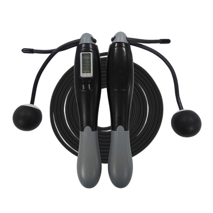 2in1 Smart Cordless Jump Rope Skipping Wireless Digital Counter Calorie Count Miles Times Exercise