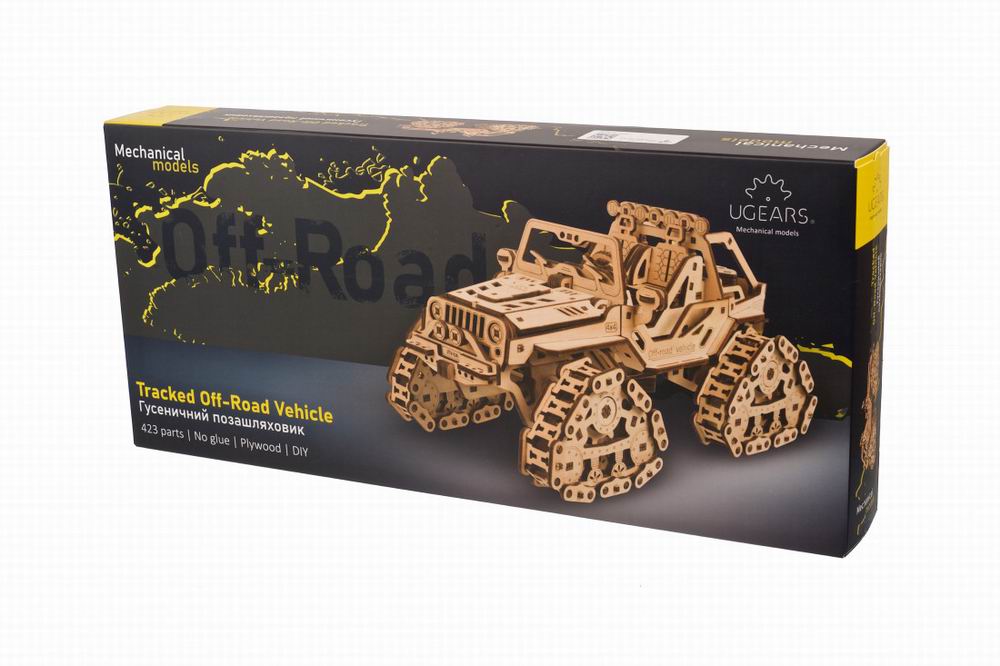 UGEARS Tracked Off-Road Vehicle 3D Mechanical Model Wooden Puzzle DIY Kits