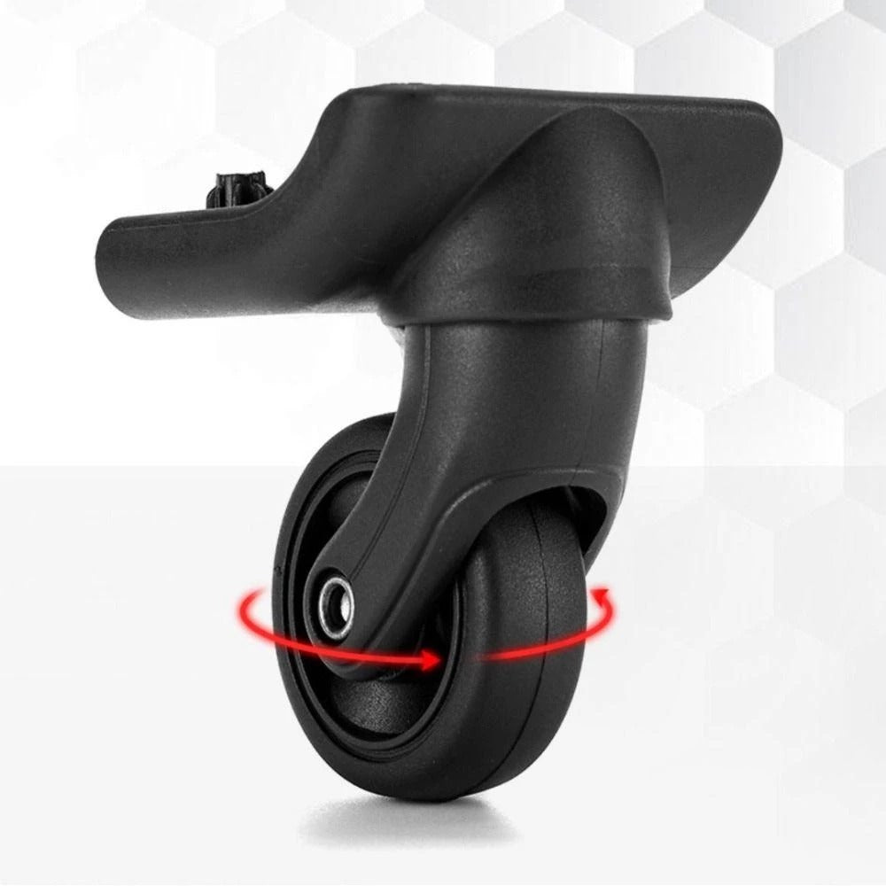 4PCS Set Universal Travel Suitcase Replacement Wheels 360° Swivel Dual Roller Silent Luggage Parts
