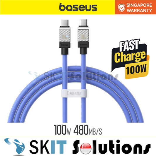 1m/2m Baseus CoolPlay Series Fast Charging Data Sync Cable Type-C to Type-C 100W C to C PD 3.0 QC