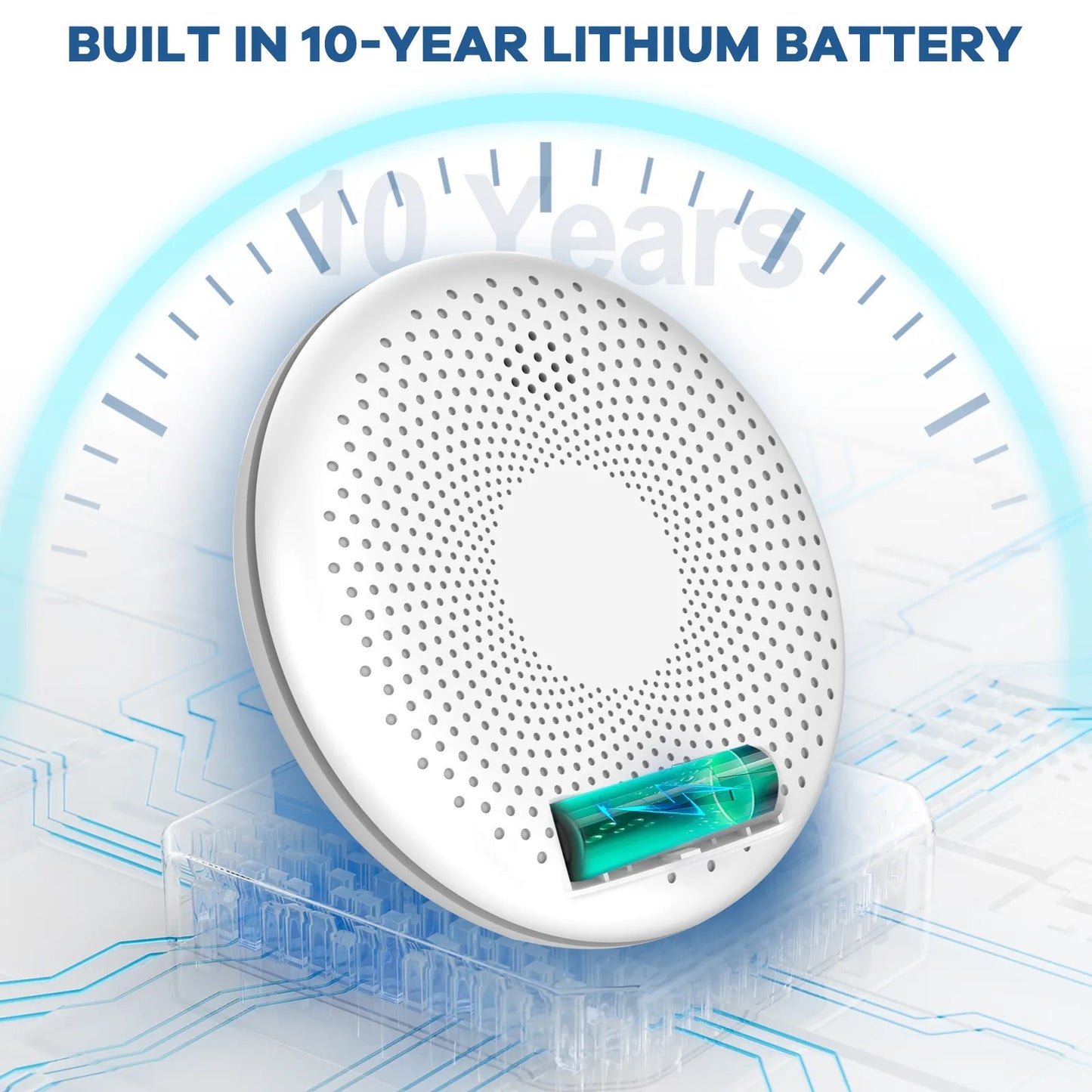 2in1 Combination Smoke Carbon Monoxide CO Detector 10yr Battery Home Wireless Smart WiFi Fire Alarm