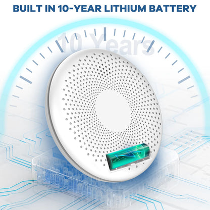 2in1 Combination Smoke Carbon Monoxide CO Detector 10yr Battery Home Wireless Smart WiFi Fire Alarm