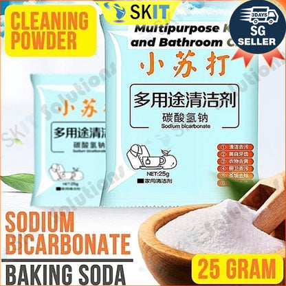 [BUNDLE OF 10 Packs] 25g Kitchen Cleaner Soda Powder Decontamination Baking Soda Powder Household Cleaning For Bathroom