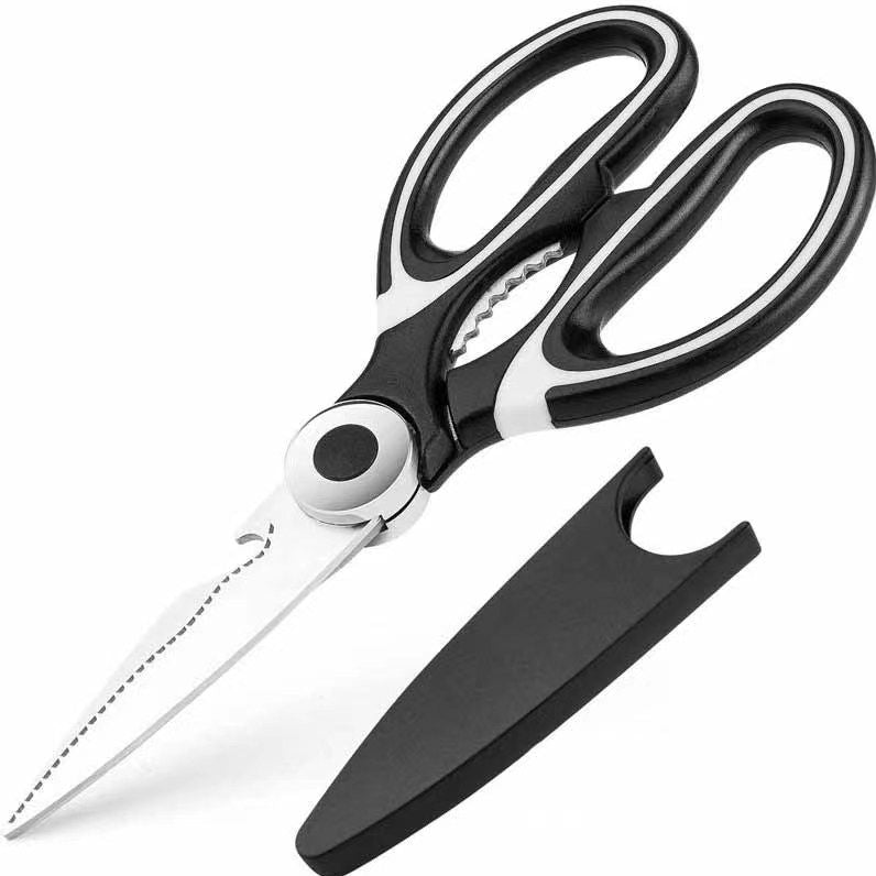 All in One Multi Purpose Kitchen Scissors Cutter Ultra Sharp Heavy Duty Stainless Steel Cut Chicken Bone Shears Tool